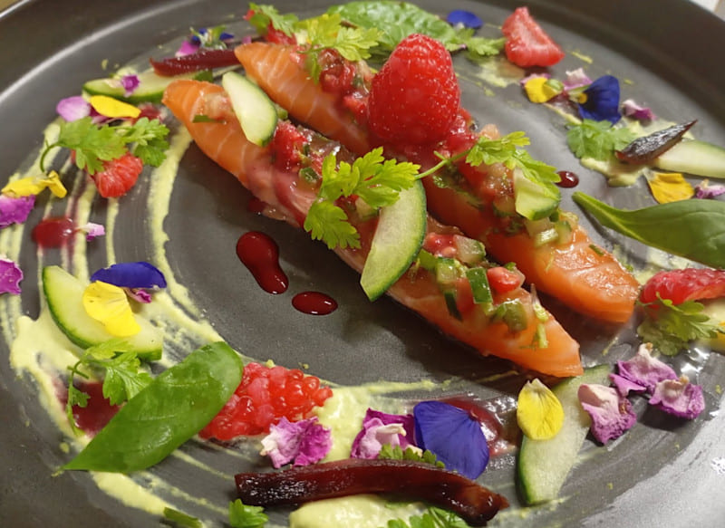 Plat dressé AMC Traiteur, service chef à domicile
